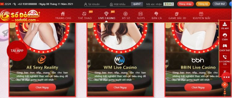 Casino trực tuyến là điểm nhấn mà người chơi phải tham gia tại Số Đỏ
